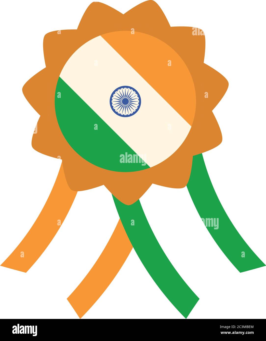 happy independence day india, indian flag colors badge vector ...
