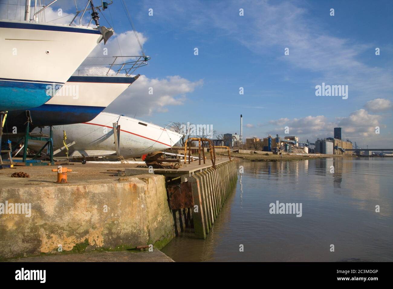 thurrock sailing club at grays on the north bank or the river thames in London Stock Photo
