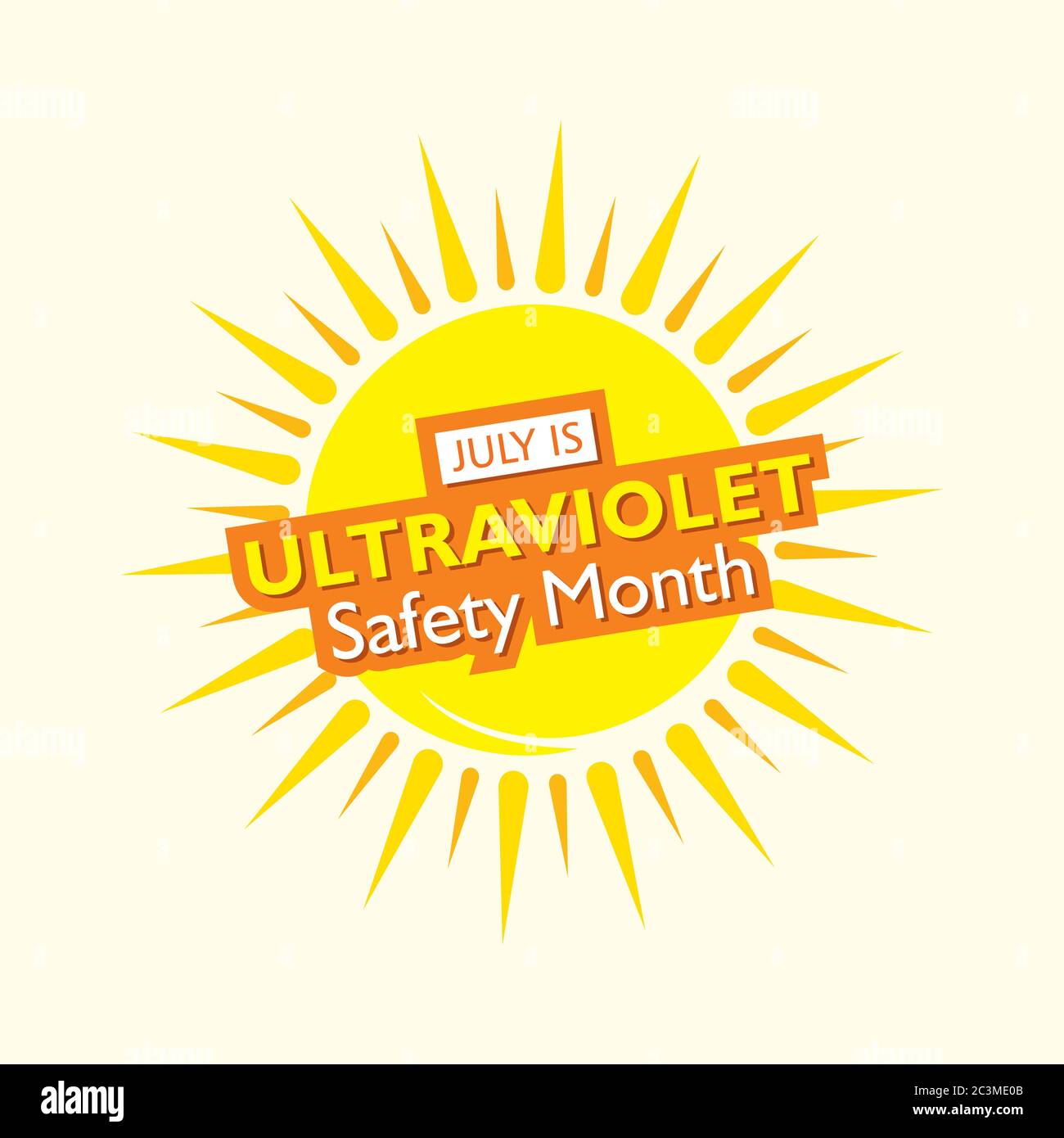 vector illustration of ultraviolet safety month concept poster or ...