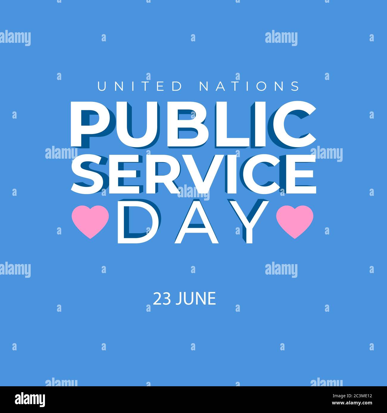 Illustration design about United Nations Public Service Day. Thank you