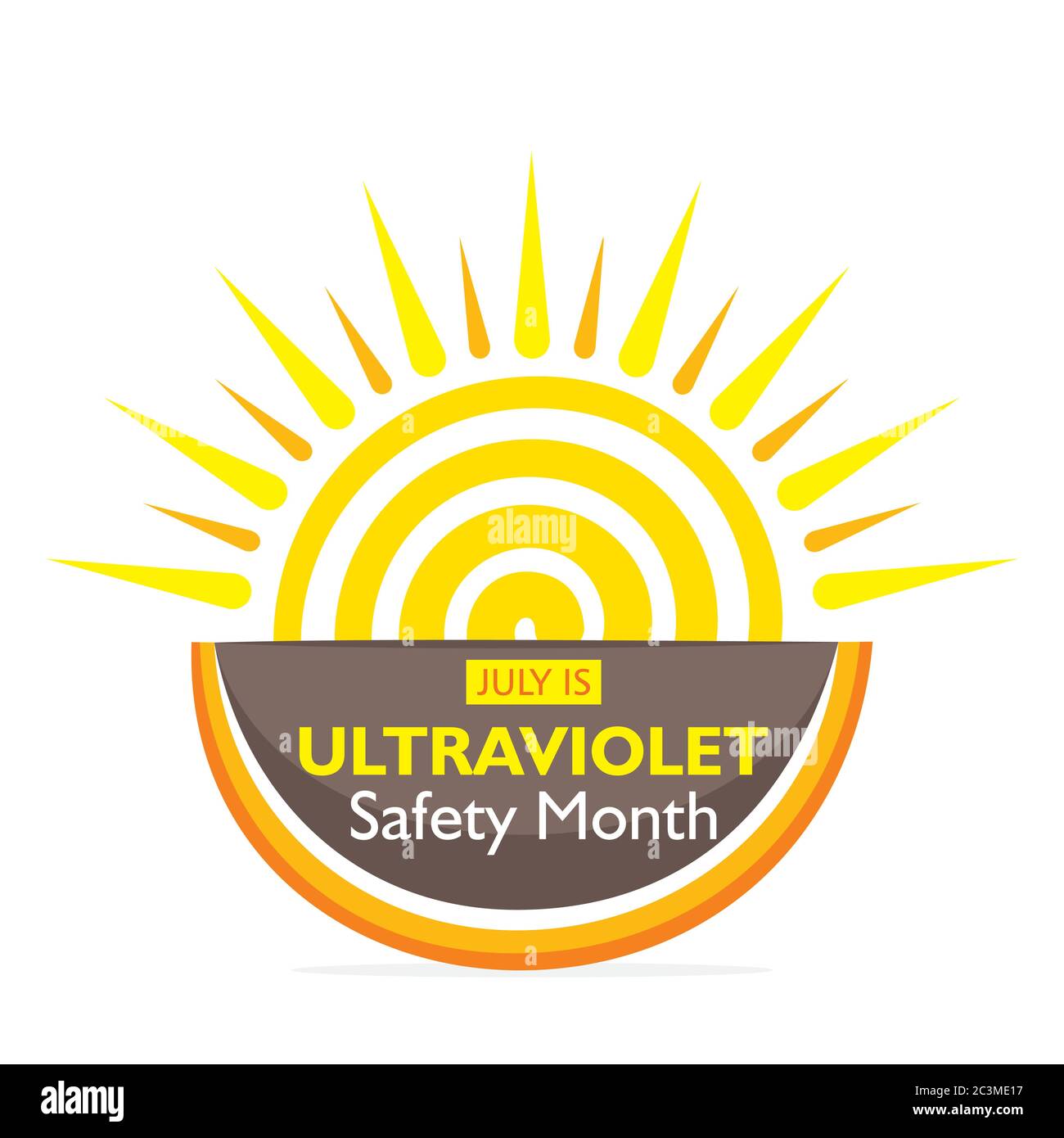 Ultraviolet Rays Poster vector illustration of ultraviolet safety month concept poster or ...