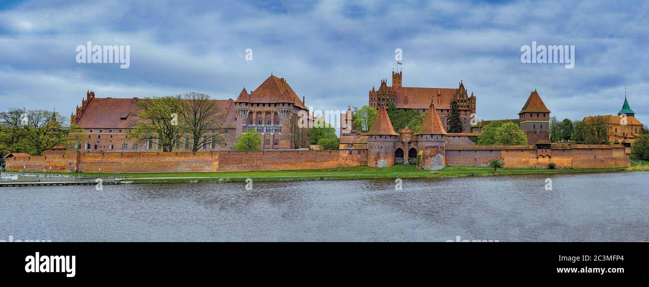 MALBORK, POLAND, Marienburg castle. Castle of the Teutonic Order in Malbork. It was built in Marienburg, Prussia by the Teutonic Knights Stock Photo