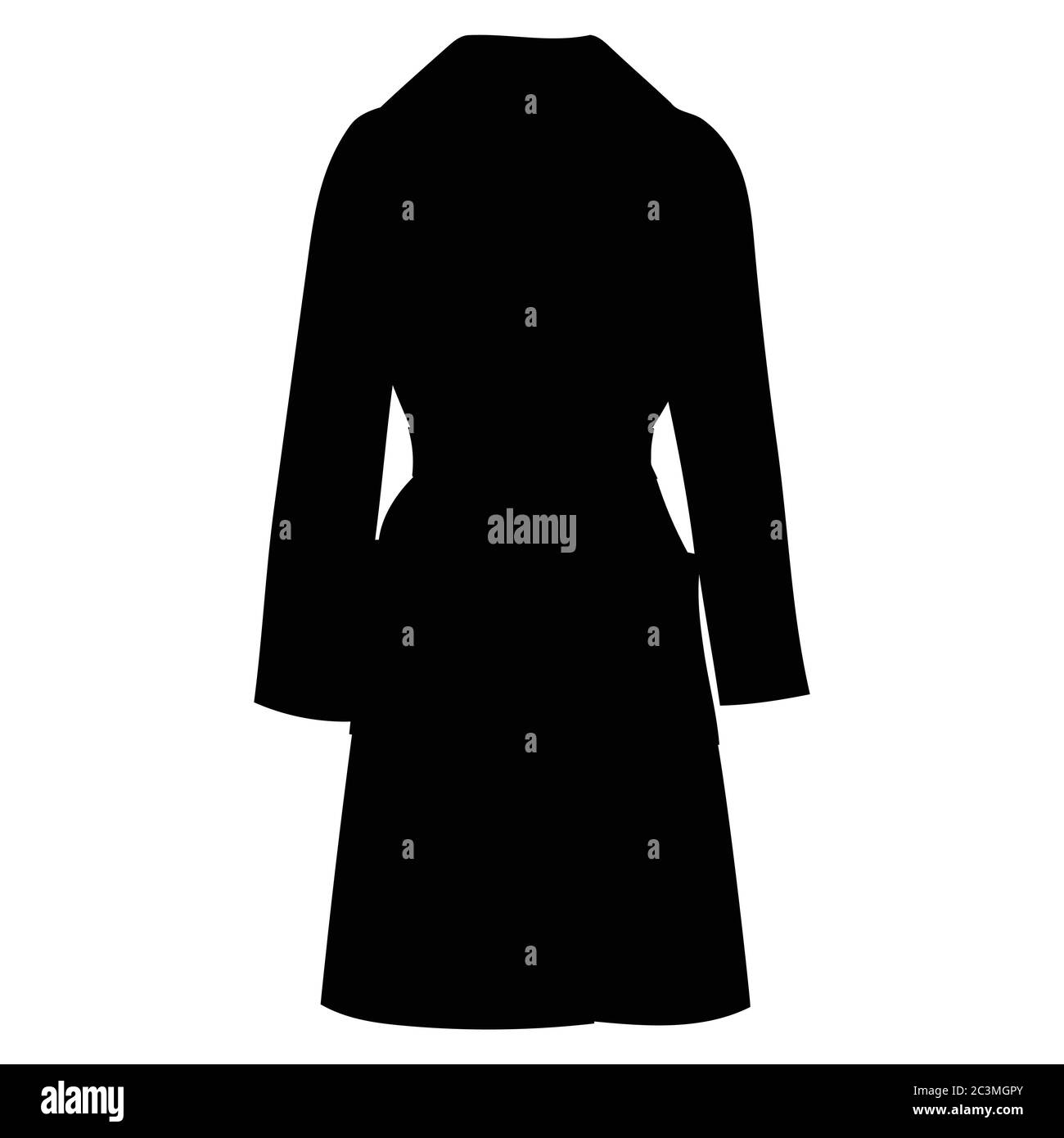 black silhouette, female coat icon Stock Vector Image & Art - Alamy