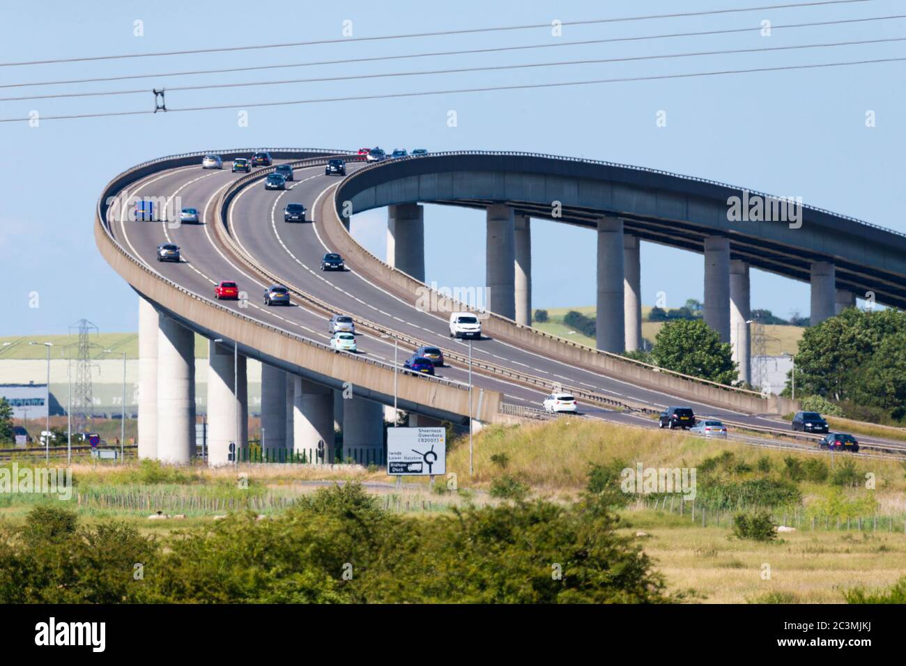 The Isle of Sheppey Road bridge. This is the new bridge. There is heat