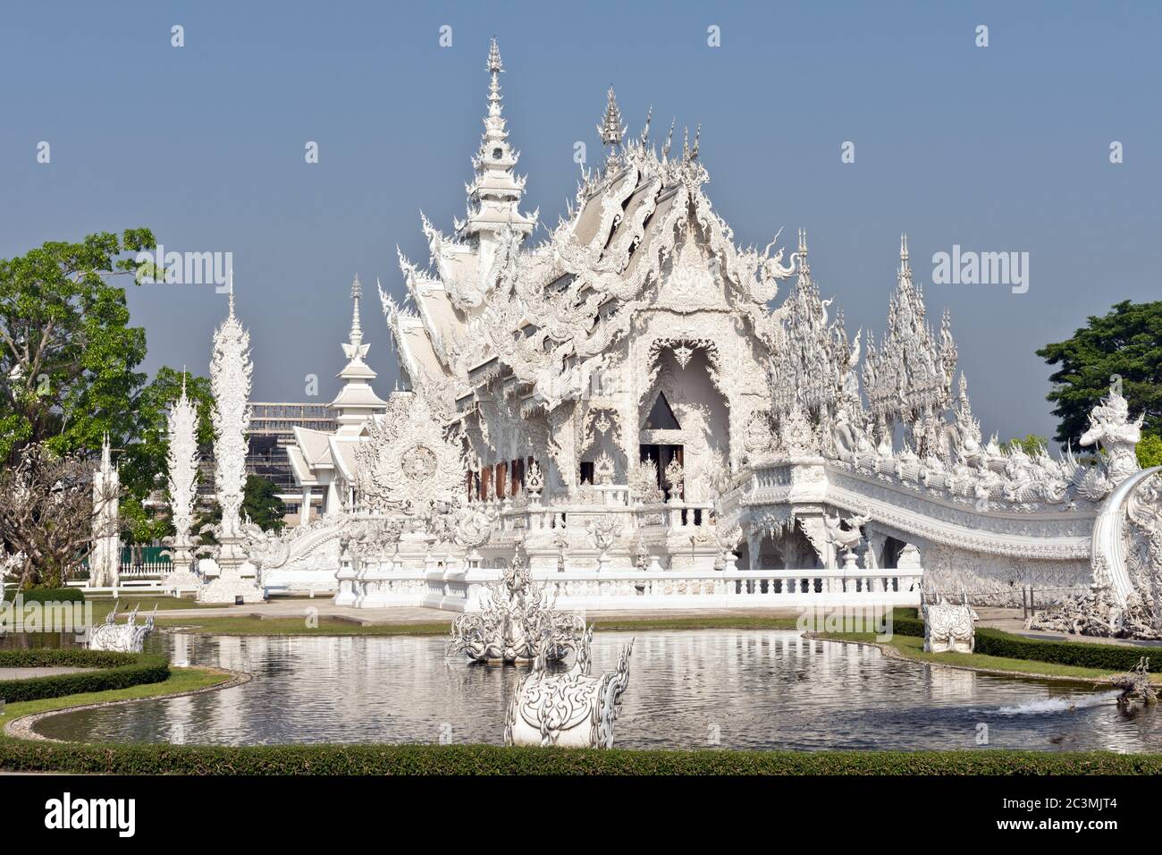 Wat Rong Khun (White Temple), Chiang Rai, Northern Thailand, Thailand, Asia Stock Photo