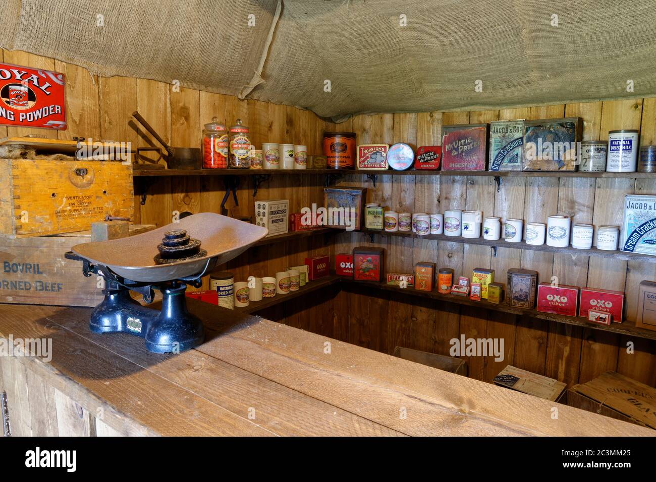 Interior of Village Shop at Skye Museum of Island Life (Osmigarry Croft Museum), Trotternish, Isle of Skye, Scotland, UK Stock Photo