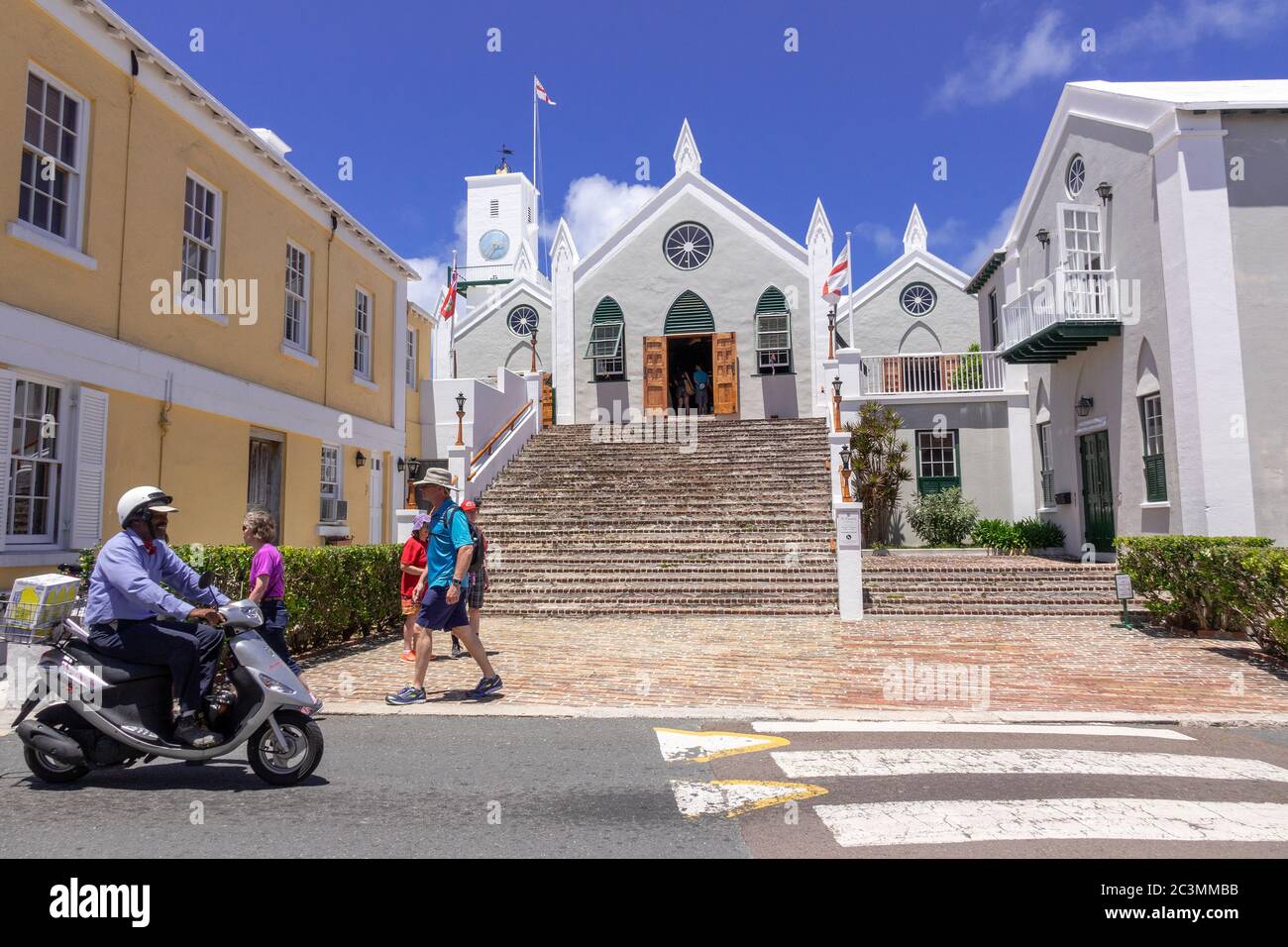 Their Majesties Chappell St. Peter's Anglican Church In The Historic Town Of St. George's Bermuda Stock Photo