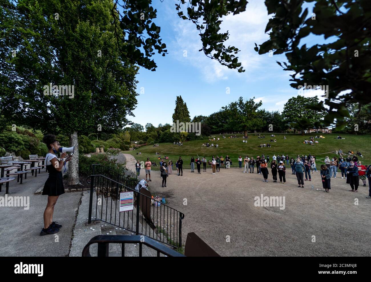 Tunbridge Wells, UK. 20th June, 2020. General view of the Black Lives Matter multi-faith vigil at Calverley Park, Tunbridge Wells, Kent, England. Photo by Liam McAvoy. Credit: PRiME Media Images/Alamy Live News Stock Photo