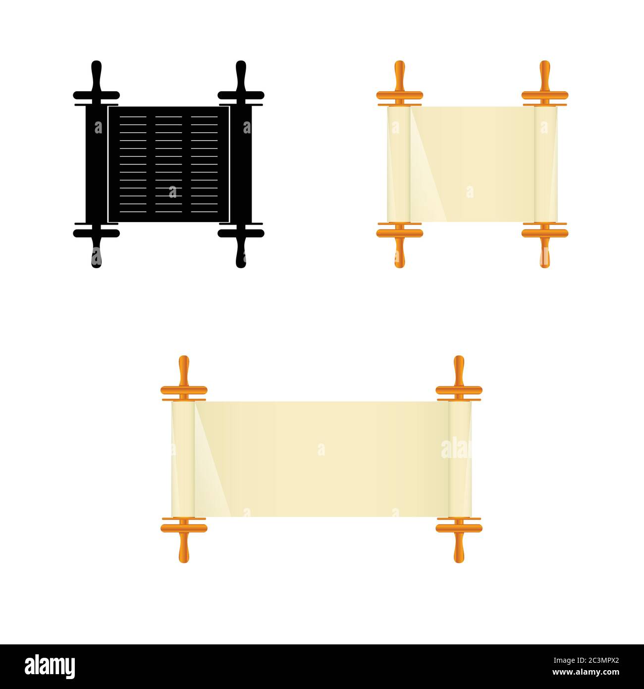 torah icon and illustration with old paper vector Stock Vector