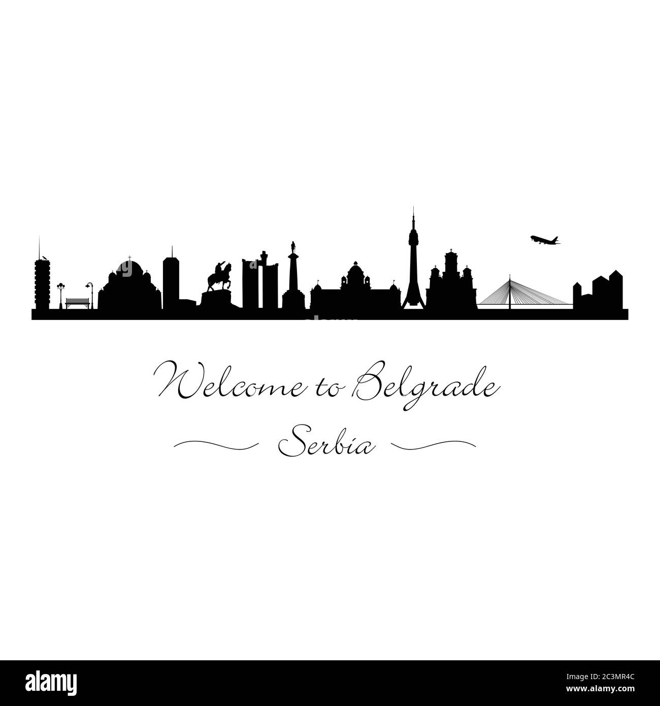 to Belgrade skyline vector illustration Stock Vector Image