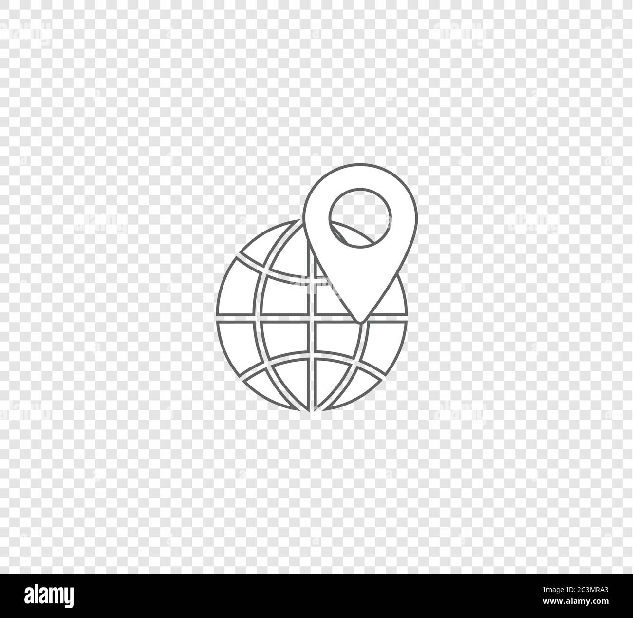 Map pointer flat line icon, vector illustration Stock Vector Image ...
