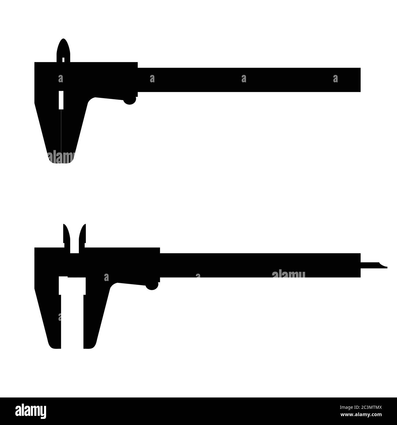 vernier caliper in black color illustration Stock Vector Image & Art