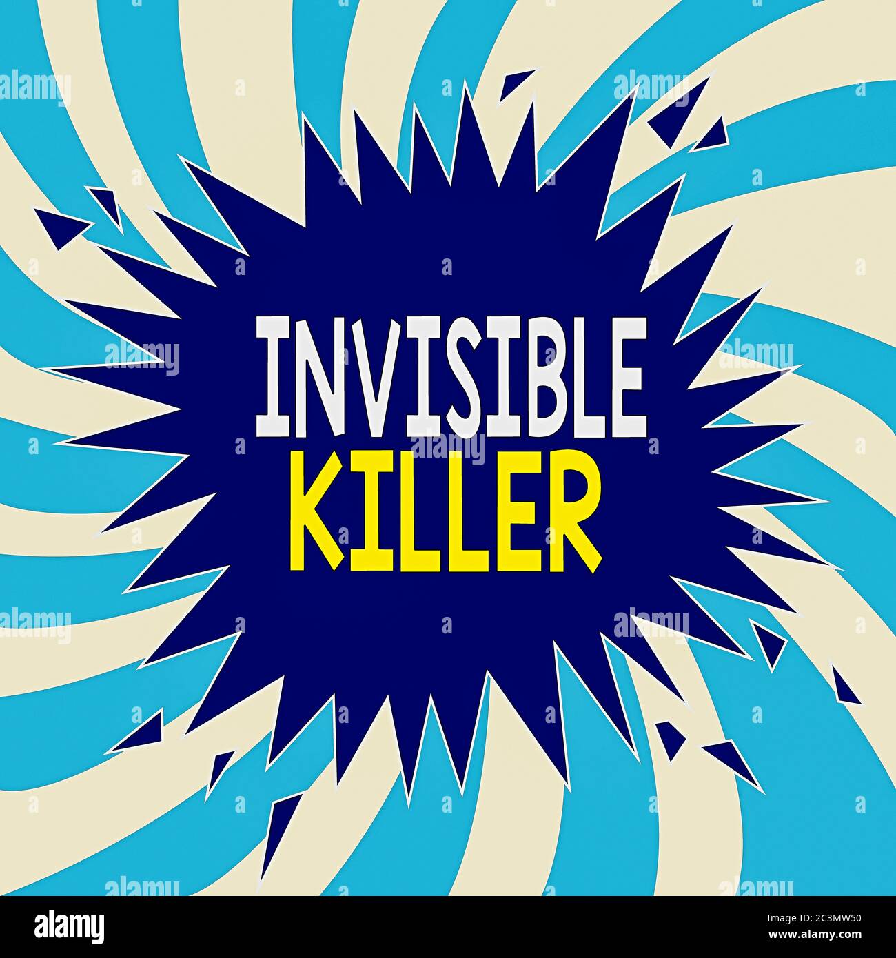 Text sign showing Invisible Killer. Business photo showcasing presence ...