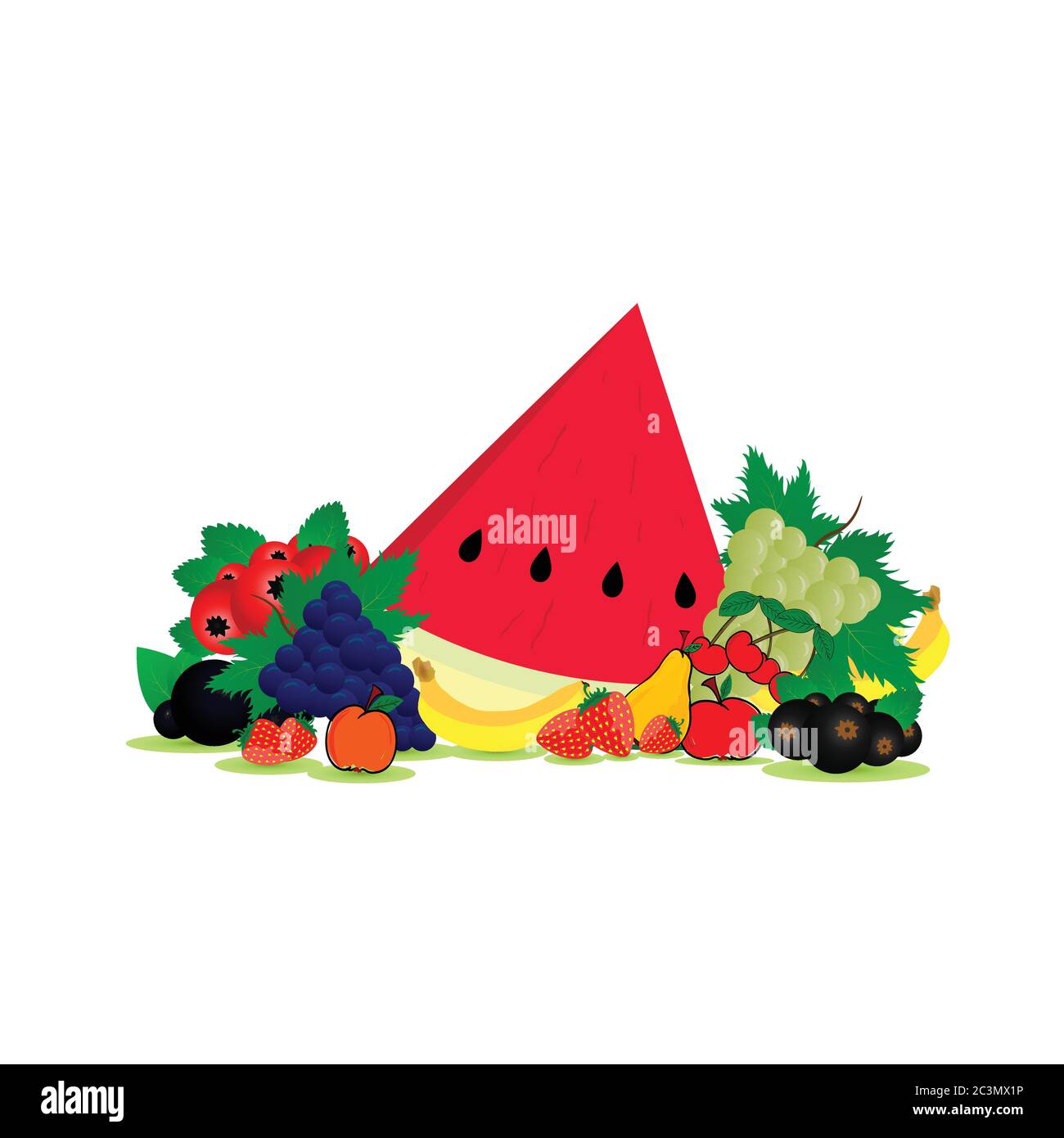 fruit set illustration in colorful Stock Vector Image & Art - Alamy