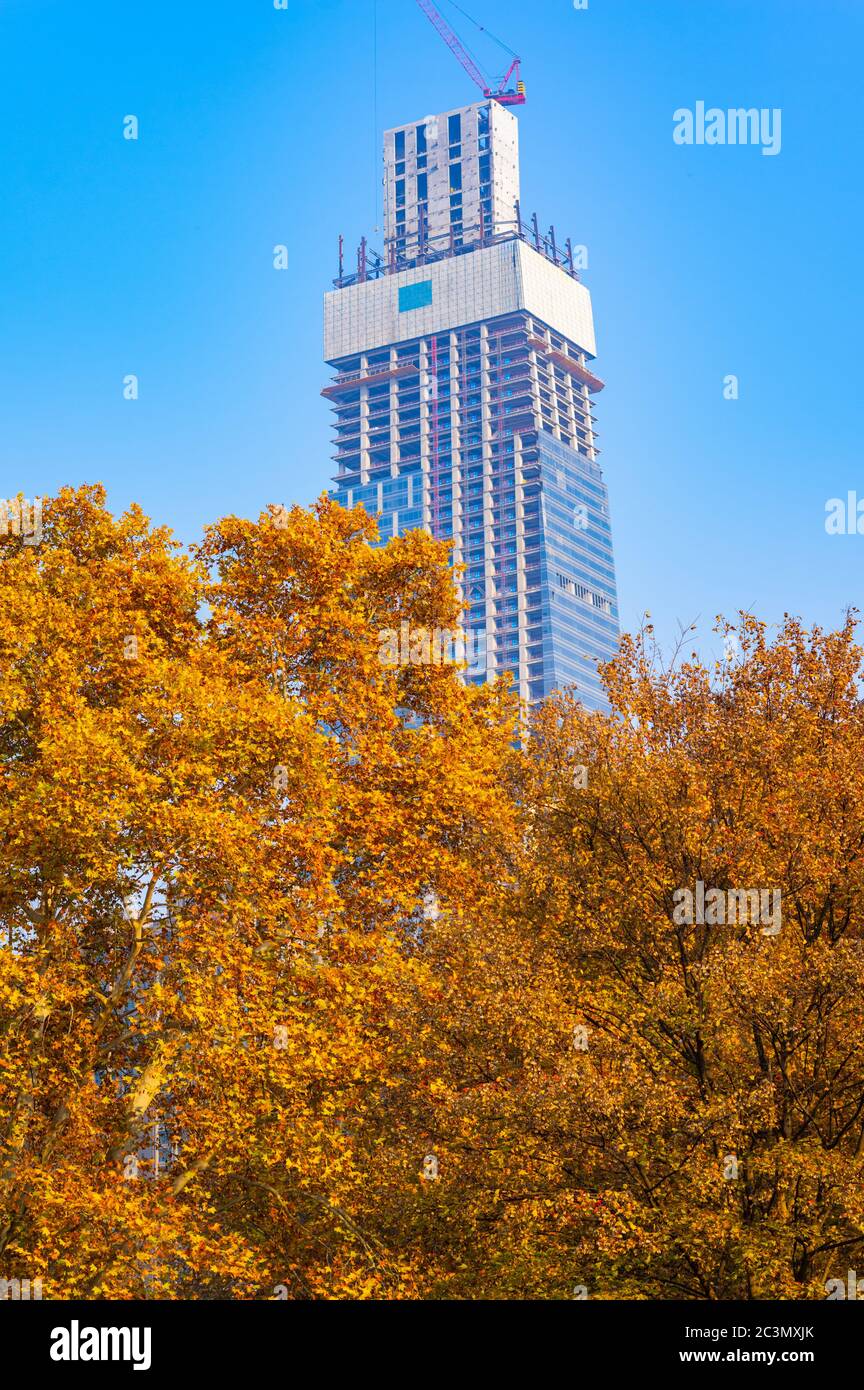 Liberation Park late autumn aerial scenery in Wuhan, Hubei, China Stock Photo