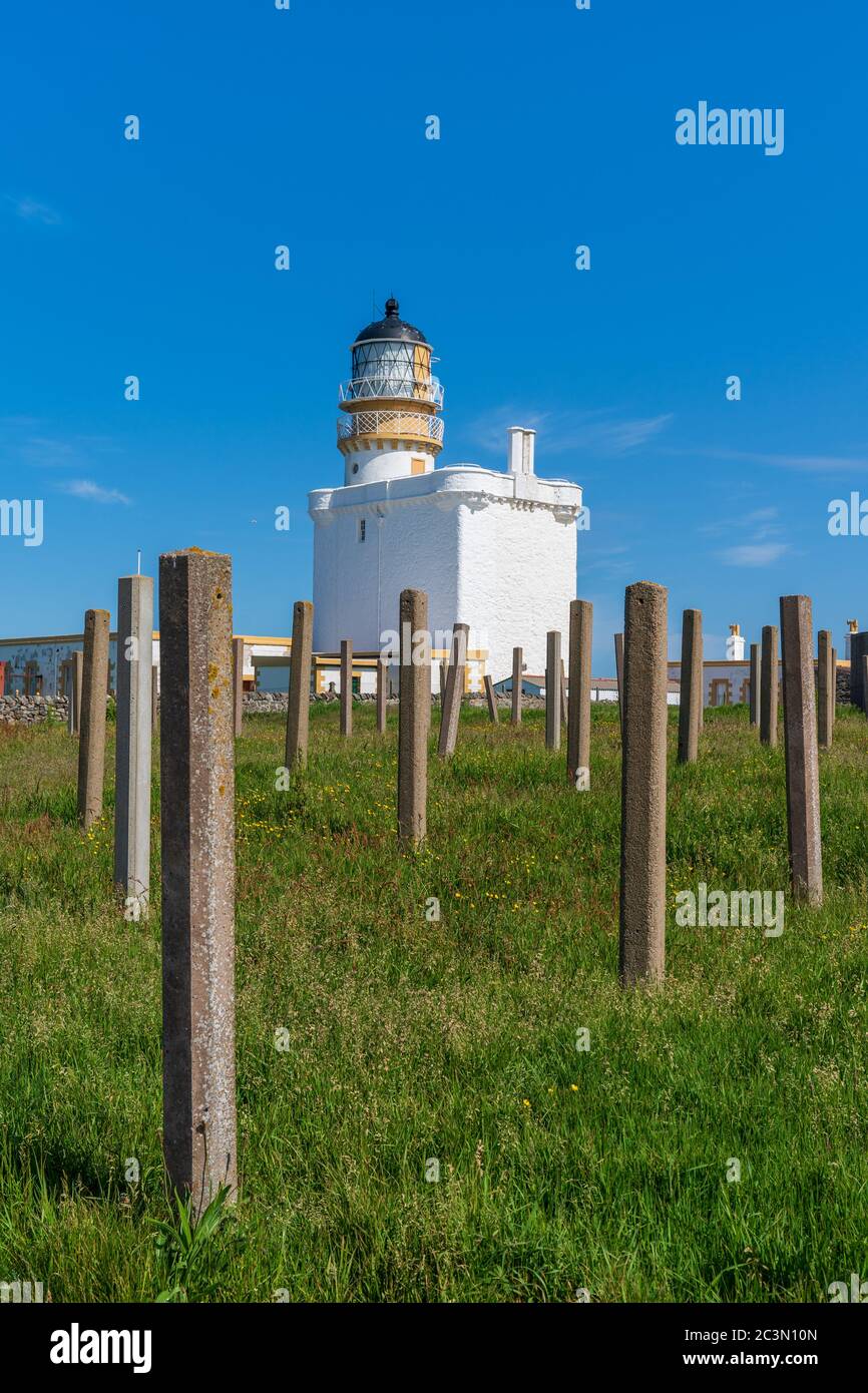 15 June 2020. Fraserburgh, Aberdeenshire, Scotland, UK. This is the Lighhouse covering Fraserburgh Harbour area in Aberdeenshire, Scotland on a sunny Stock Photo