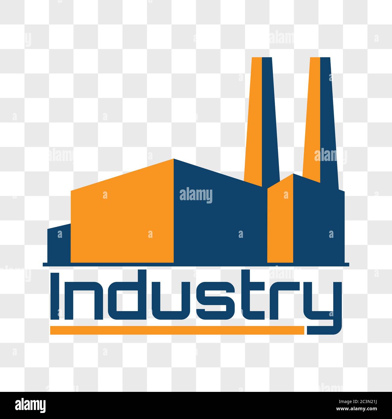 industrial logo isolated on transparent background. vector illustration Stock Vector