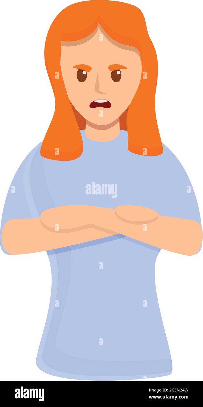 Woman rage icon. Cartoon of woman rage vector icon for web design ...