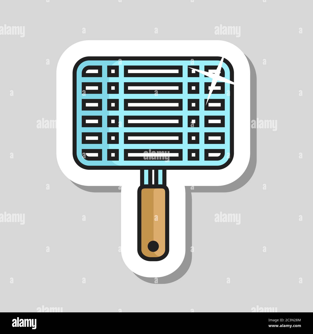 Barbecue, grill steel grid line icon. Graph symbol for cooking web site ...
