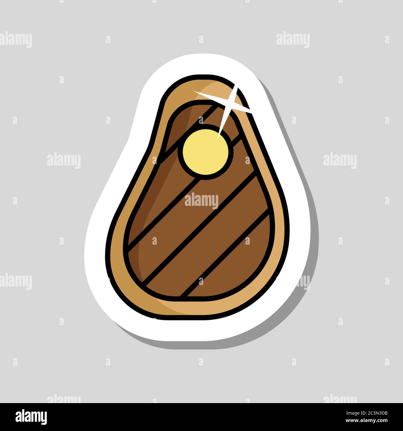 Steak vector icon food meat. Barbecue and bbq grill sign. Graph symbol ...