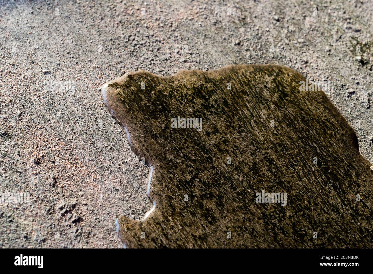 Water on concrete floor. Stock Photo