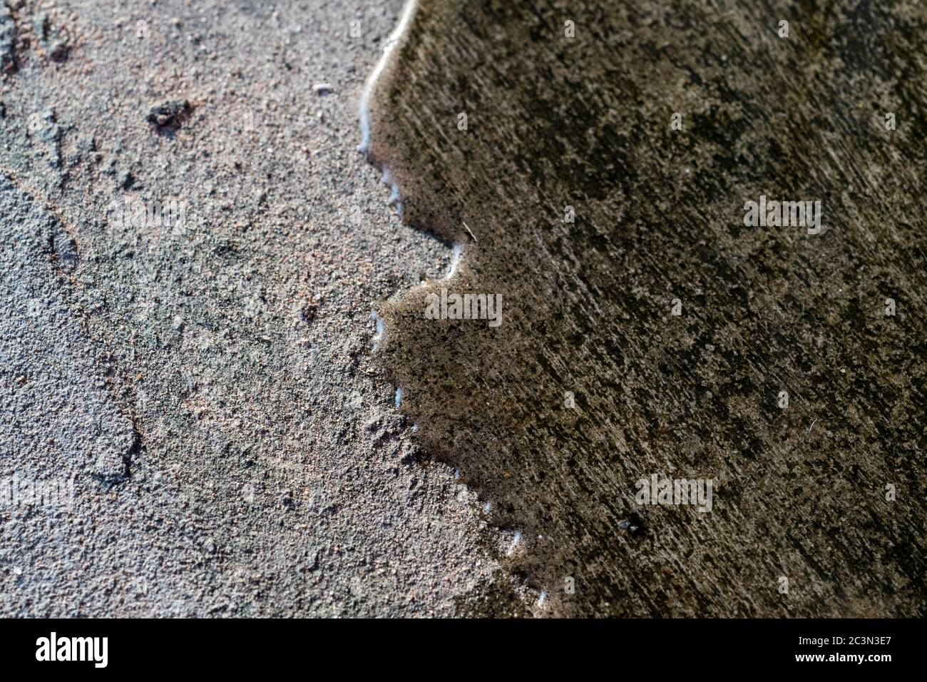 Water on concrete floor. Stock Photo