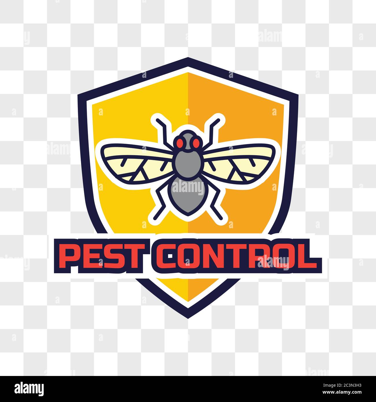 pest control logo isolated on transparent background. vector