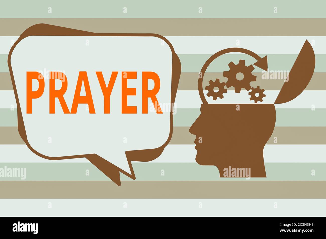 Conceptual hand writing showing Prayer. Concept meaning solemn request