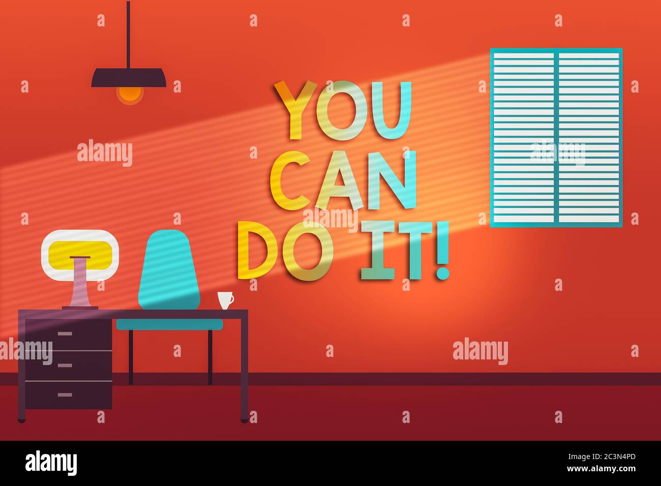 Conceptual hand writing showing You Can Do It. Concept meaning can