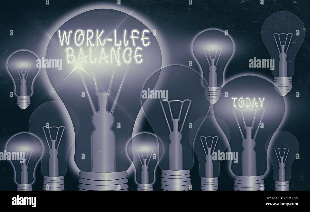 Writing note showing Work life Balance. Business concept for ...
