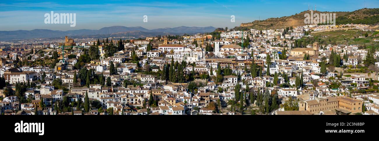 View to the palace in Granada, Spain Stock Photo