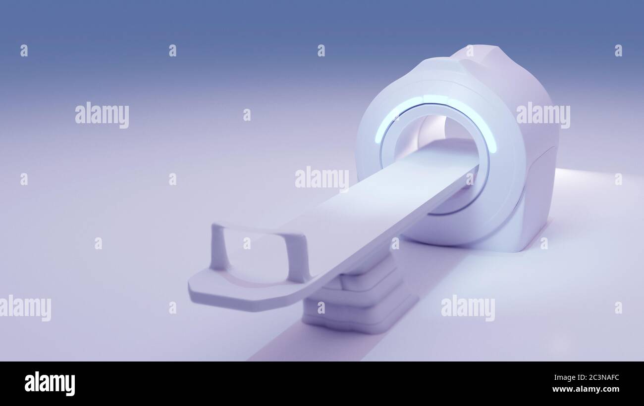 multi detector CT Scanner ( Computed Tomography ) isolated on purple