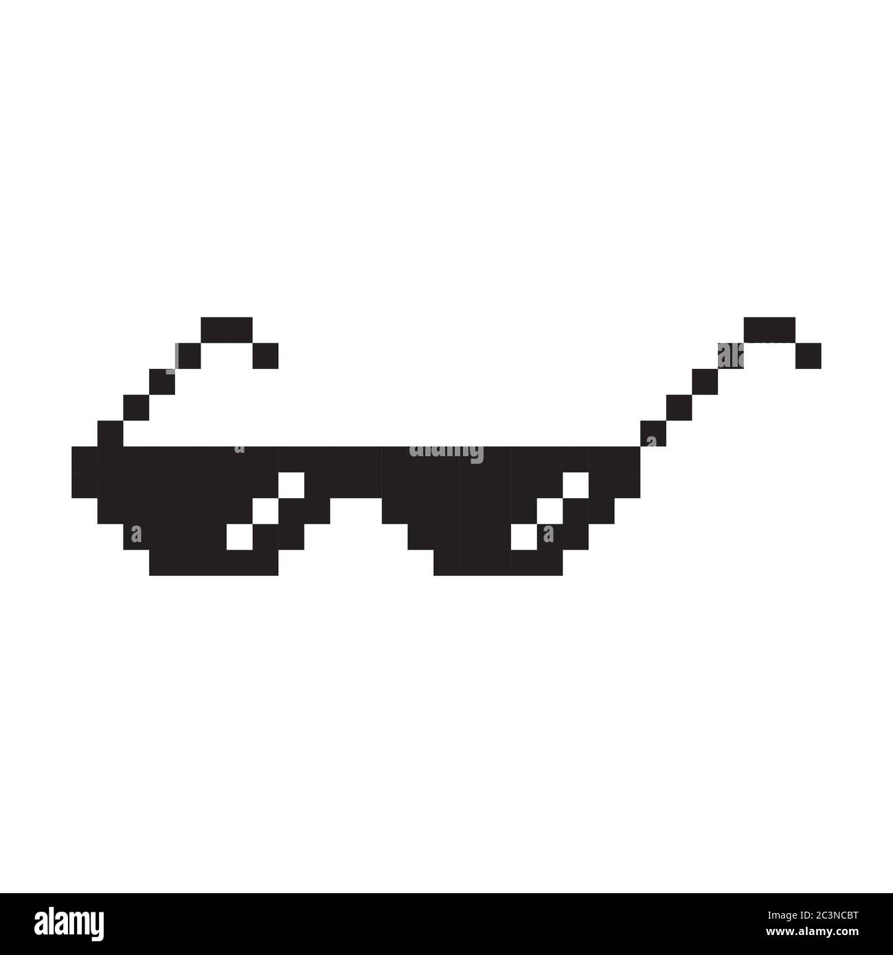 Sunglasses Pixel Style Vector Icon Pixelated Glasses Pictogram Symbol Stock Vector Image And Art