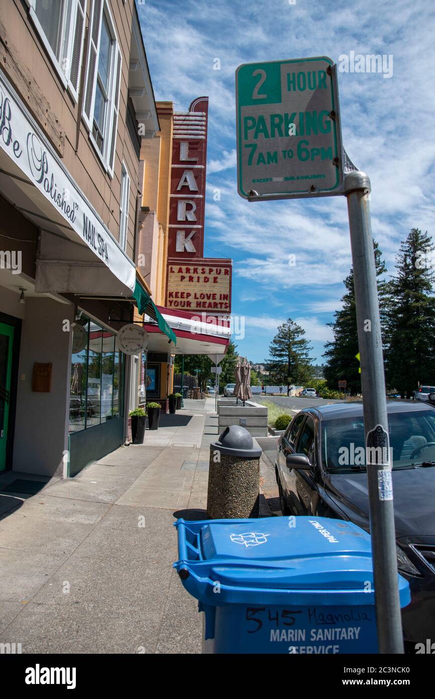 Downtown Larkspur, CA, is full of beautiful sights, including the movie