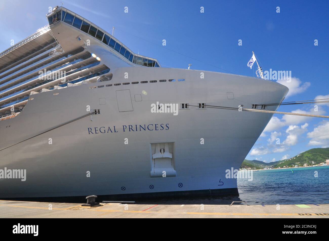 Regal Princess docked in Sint Maarten Stock Photo - Alamy