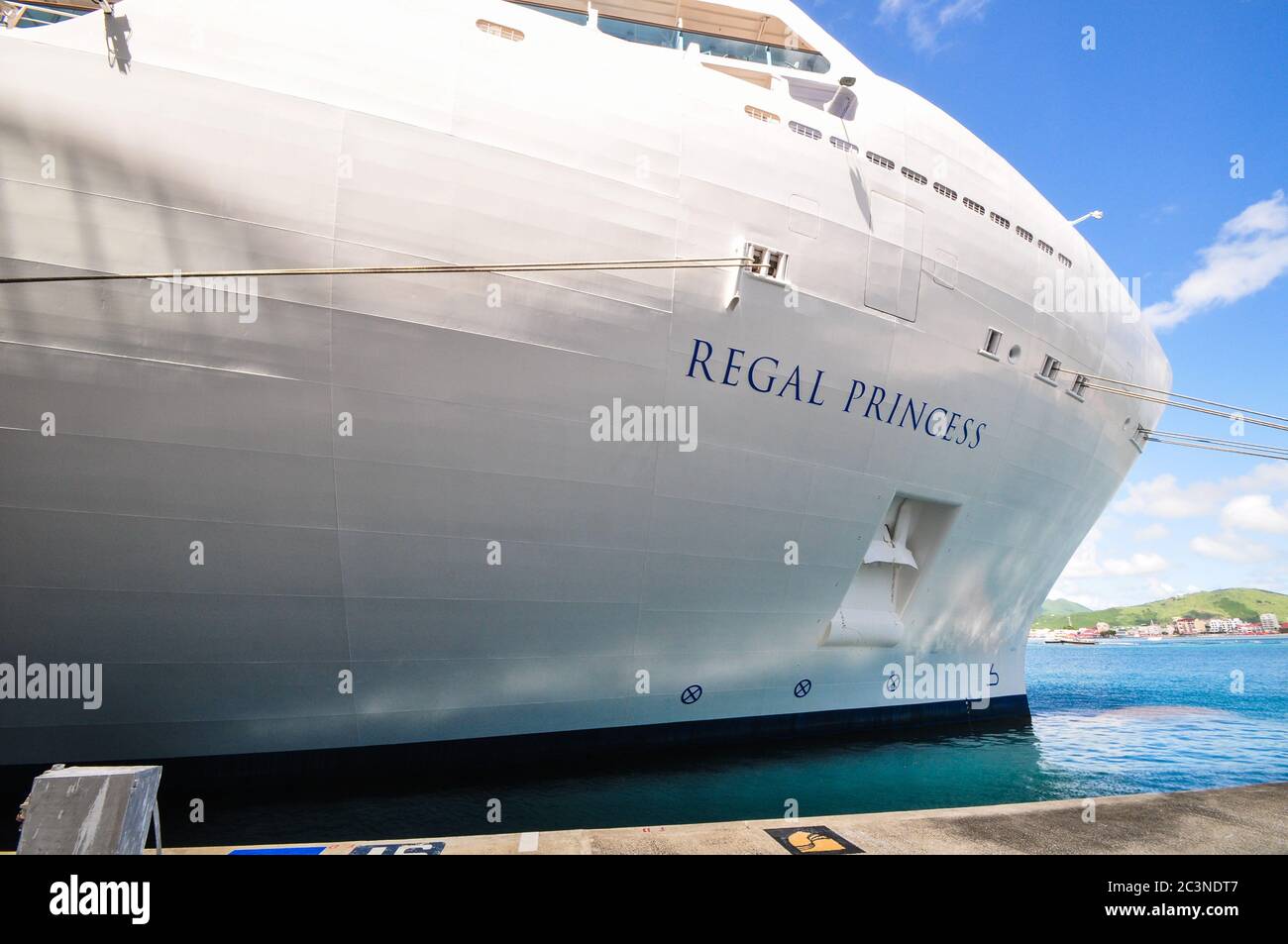 Regal Princess docked in Sint Maarten Stock Photo - Alamy