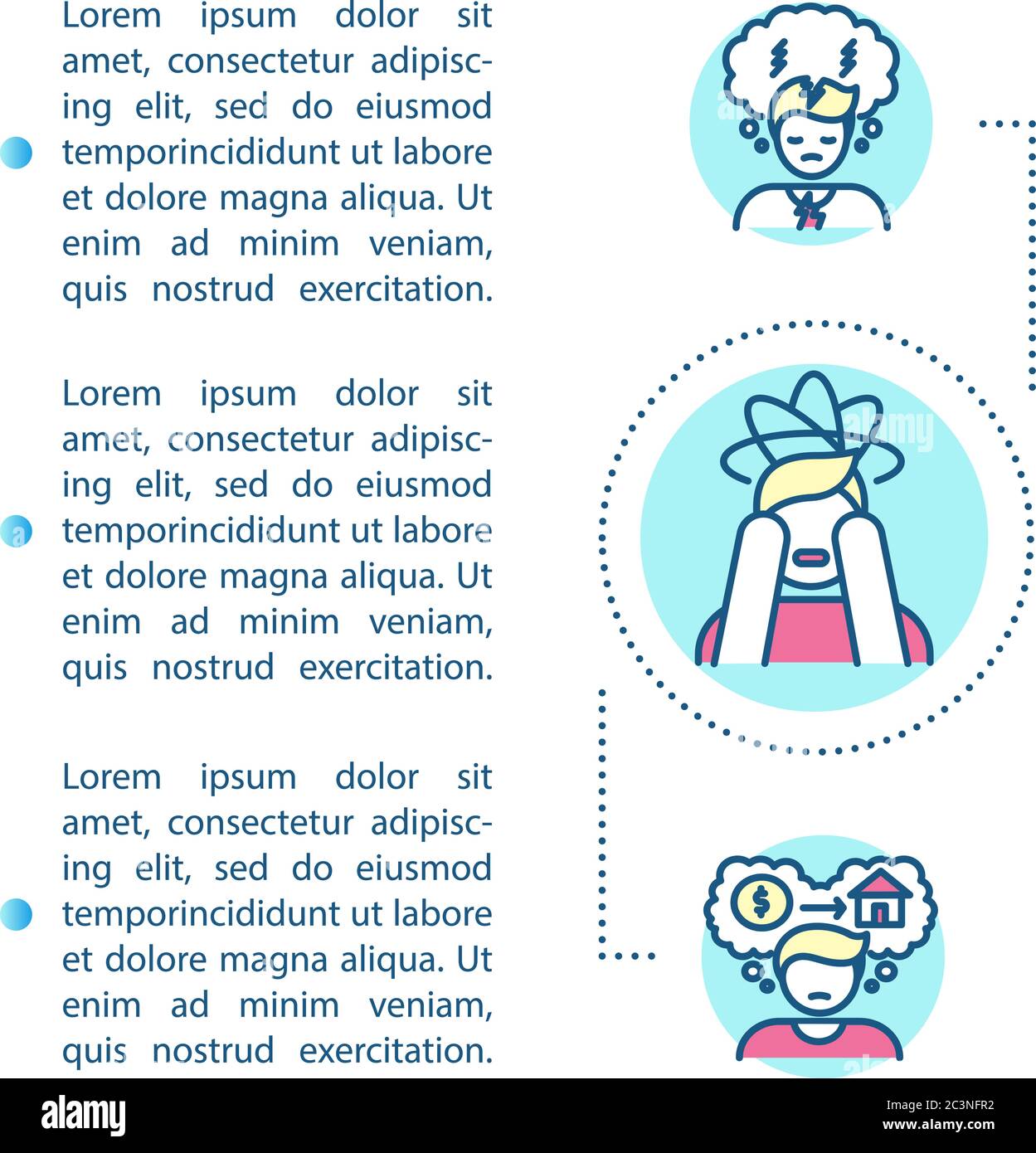 Psychological stress concept icon with text Stock Vector