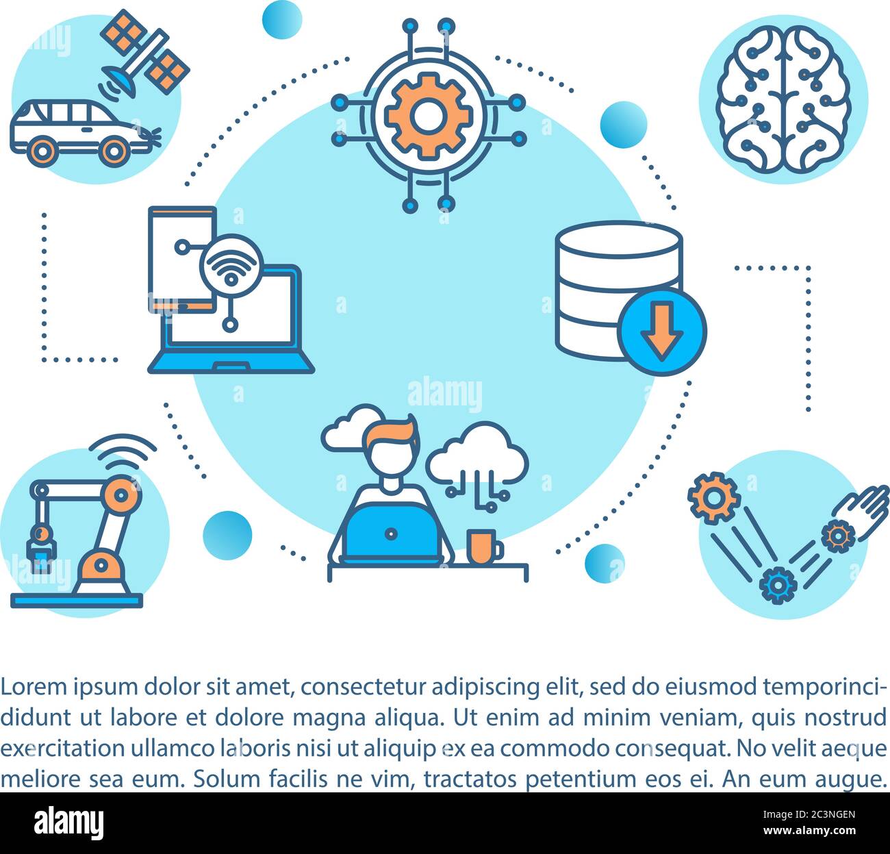Remote device control concept icon with text Stock Vector