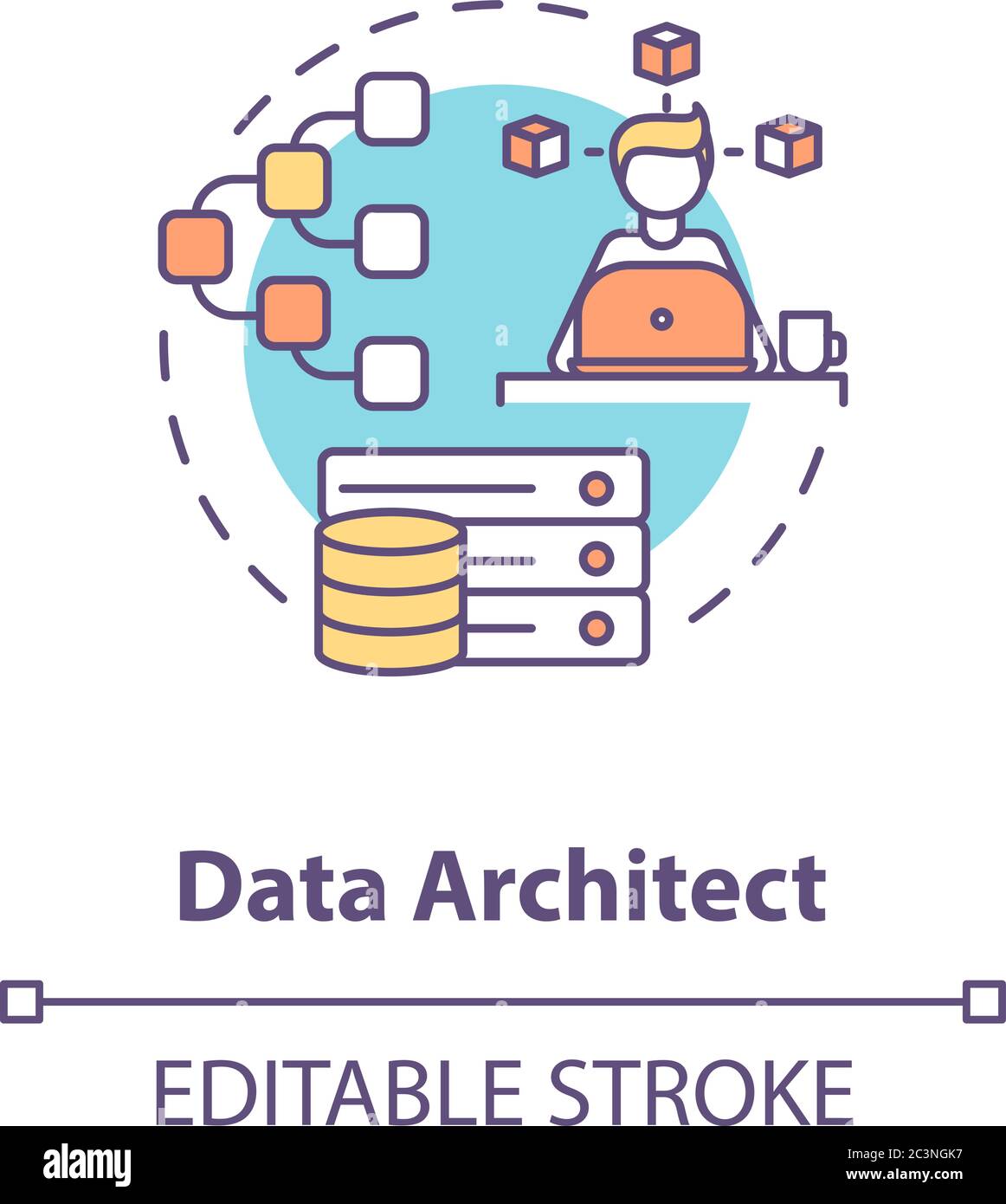 Data architect concept icon Stock Vector Image & Art - Alamy