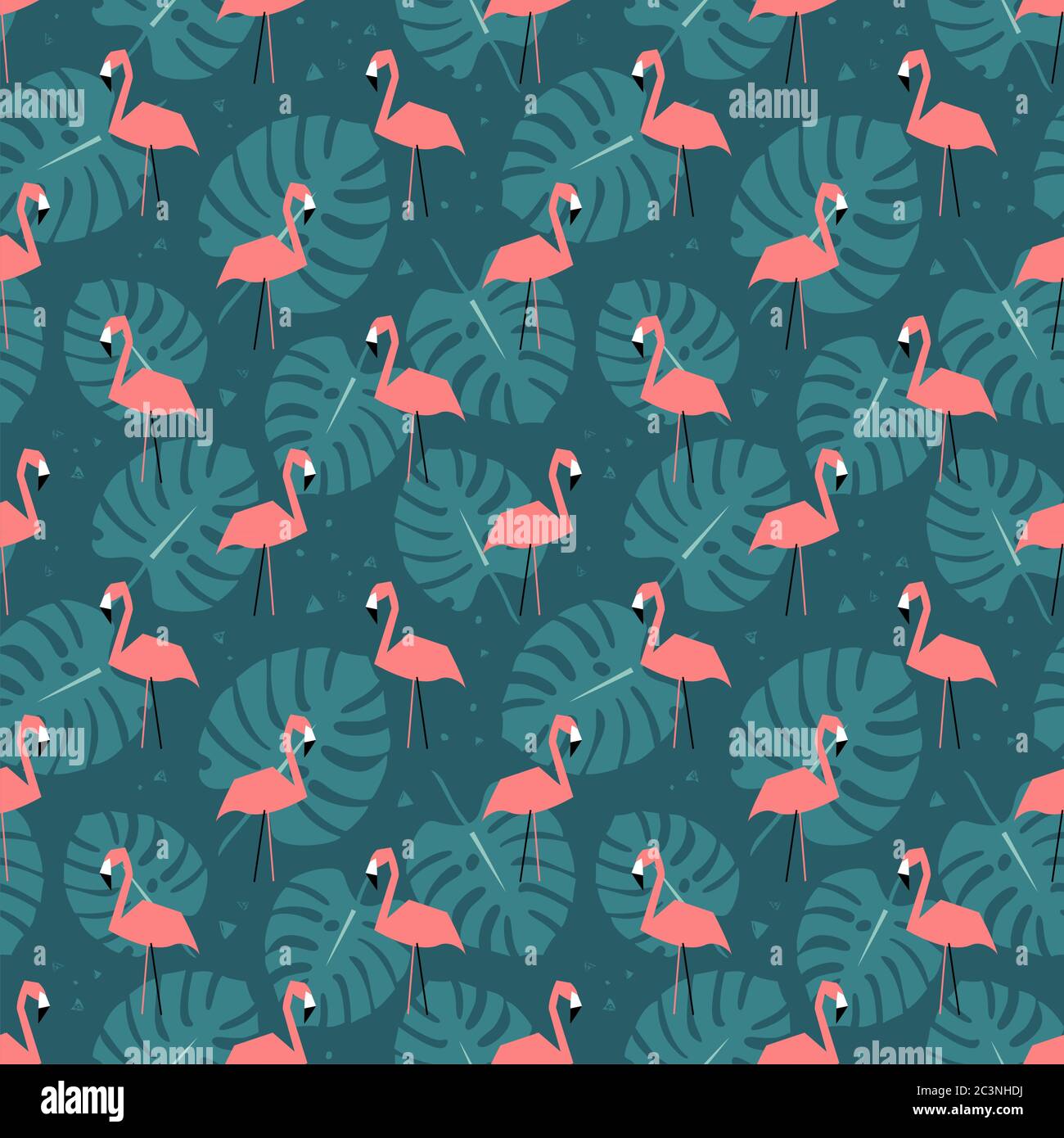 Seamless flamingo pattern. Vector illustration Stock Vector Image & Art ...