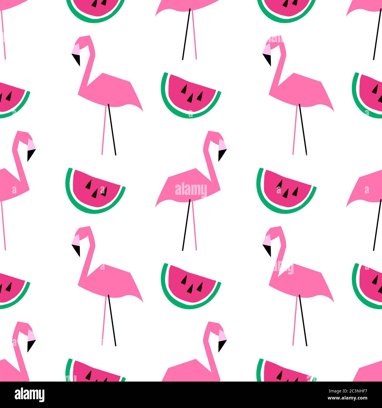 Seamless flamingo pattern. Vector illustration Stock Vector Image & Art ...