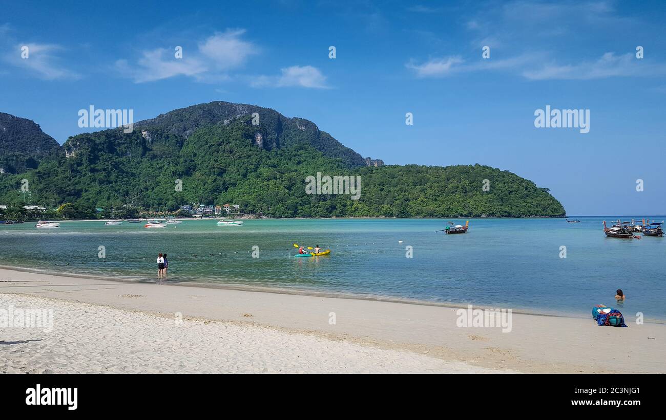 Beautiful And Peaceful Beach - Phi Phi Island, In Phi Phi, Thailand 23/11/2019 Stock Photo