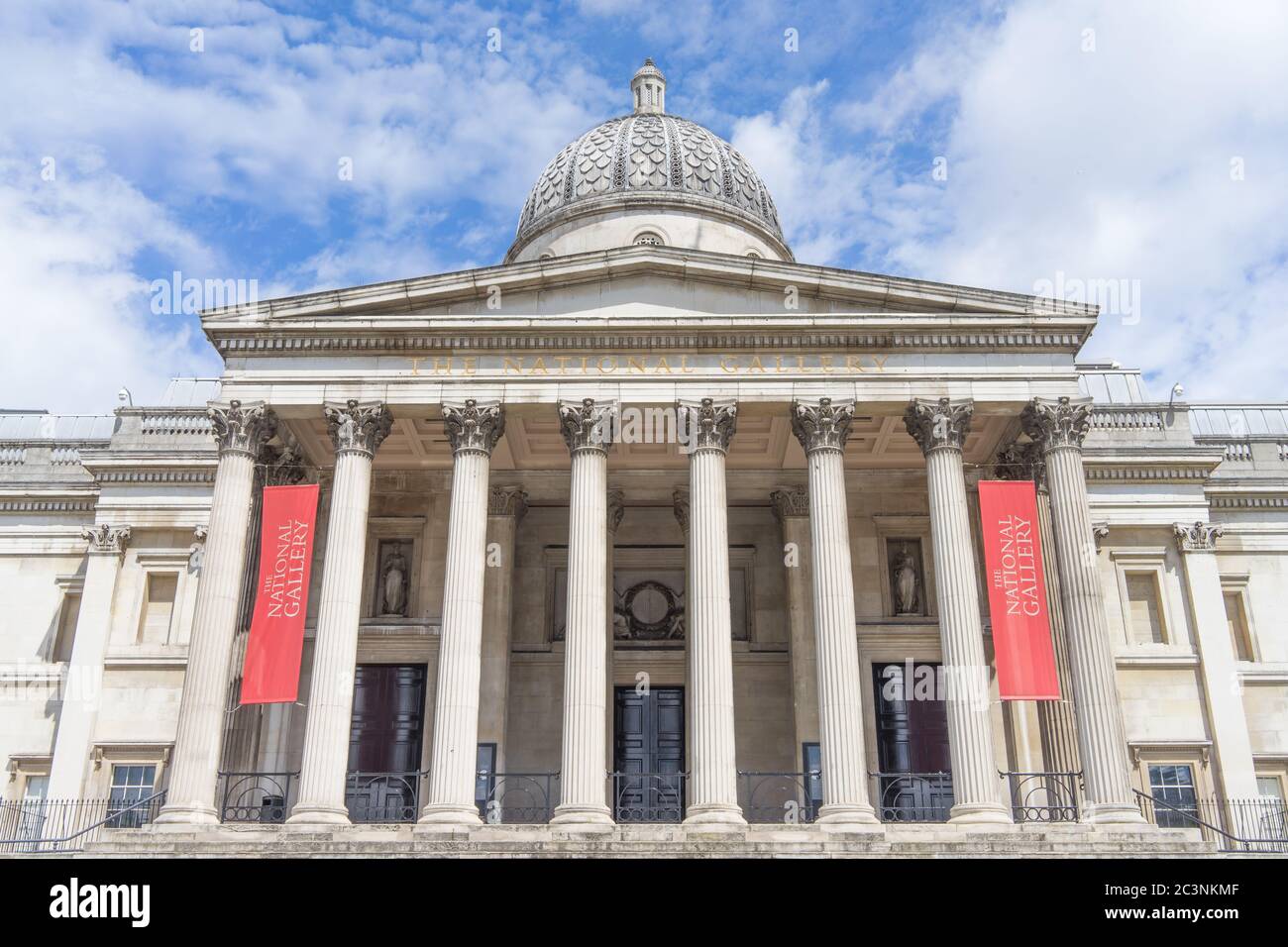 The National Portrait Gallery in Trafalgar Square on a sunny day. London Stock Photo