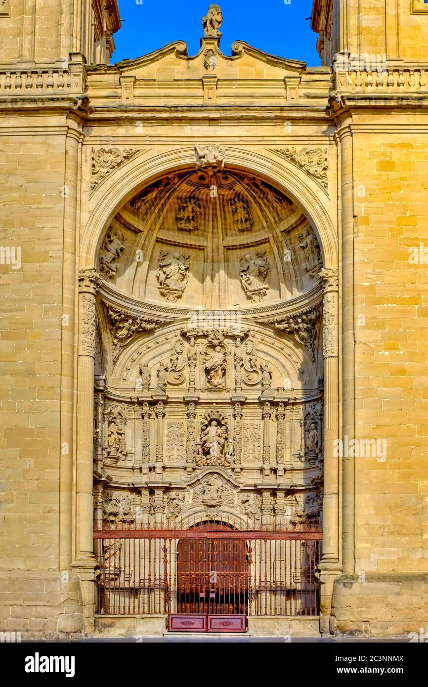 Co-cathedral of Santa María de la Redonda, Logroño, La Rioja, Spain Stock Photo