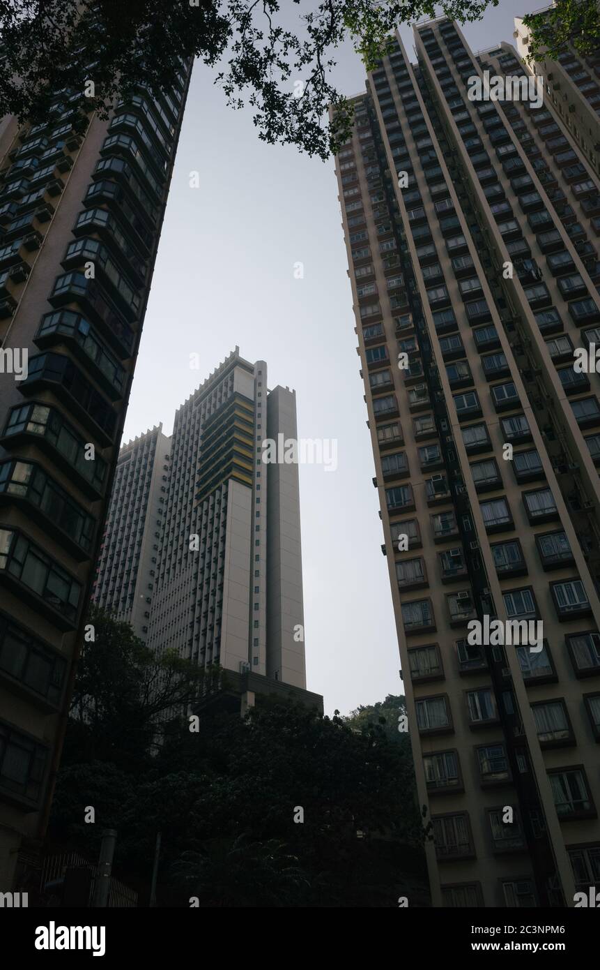 Modern tower buildings and skyscrapers against the blue sky Stock Photo ...