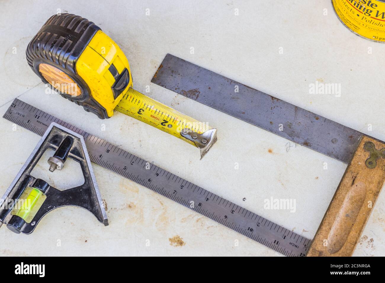 Sewing and measuring tools stock image. Image of button - 201257501