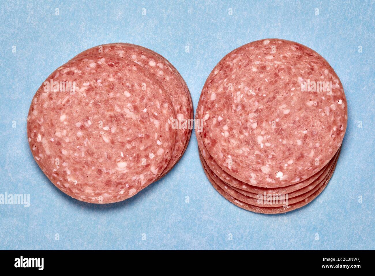 Danish salami, sliced Stock Photo Alamy