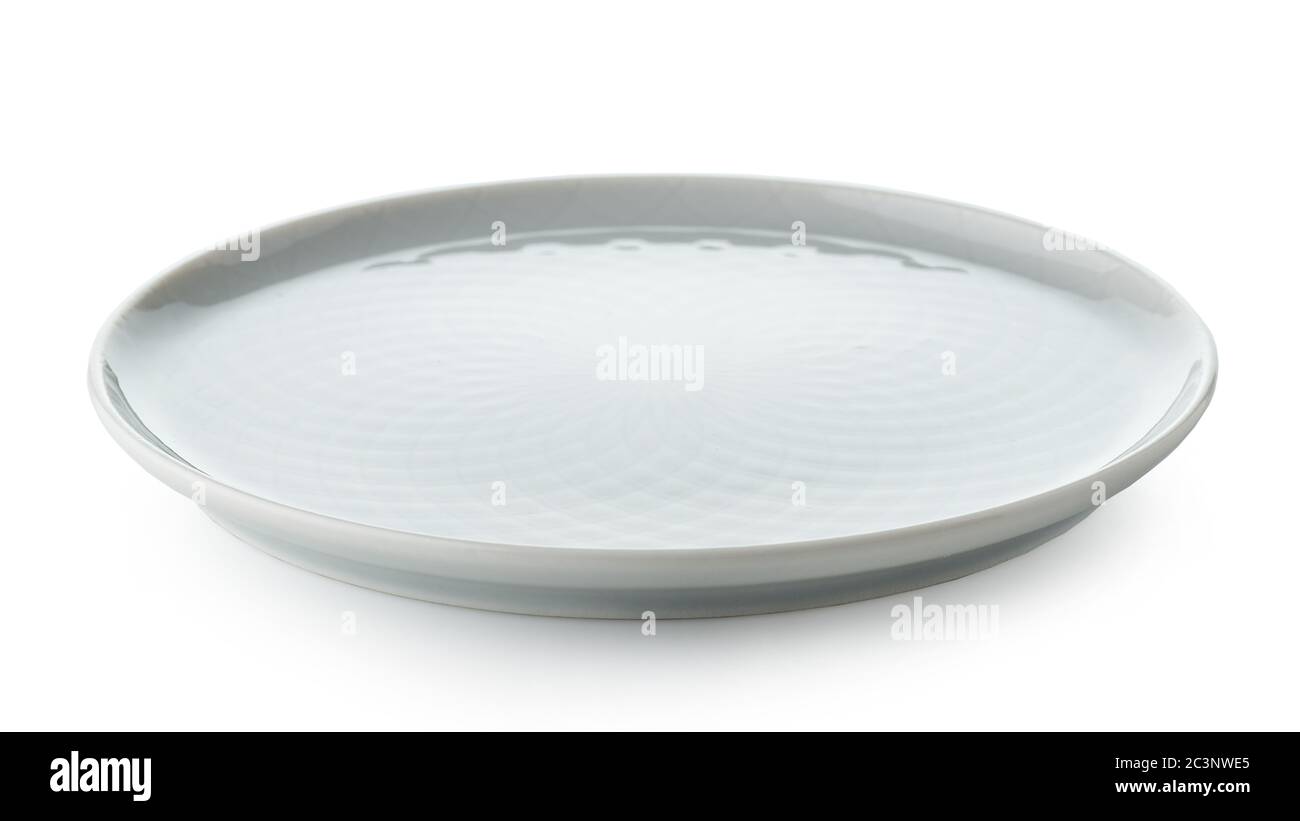 new empty plate isolated on white background Stock Photo - Alamy