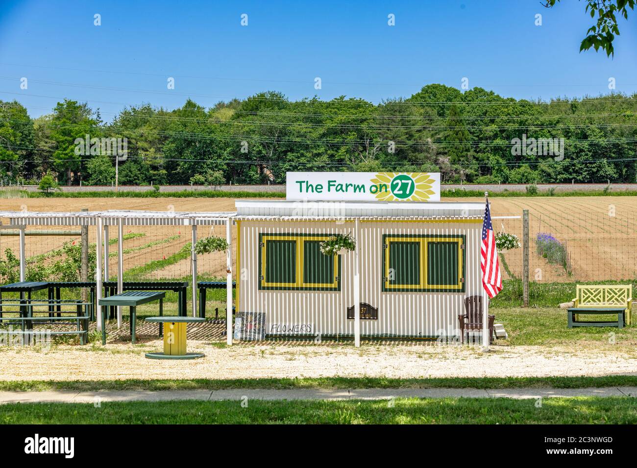 Bhumi Farms, farm stand in East Hampton, NY Stock Photo Alamy