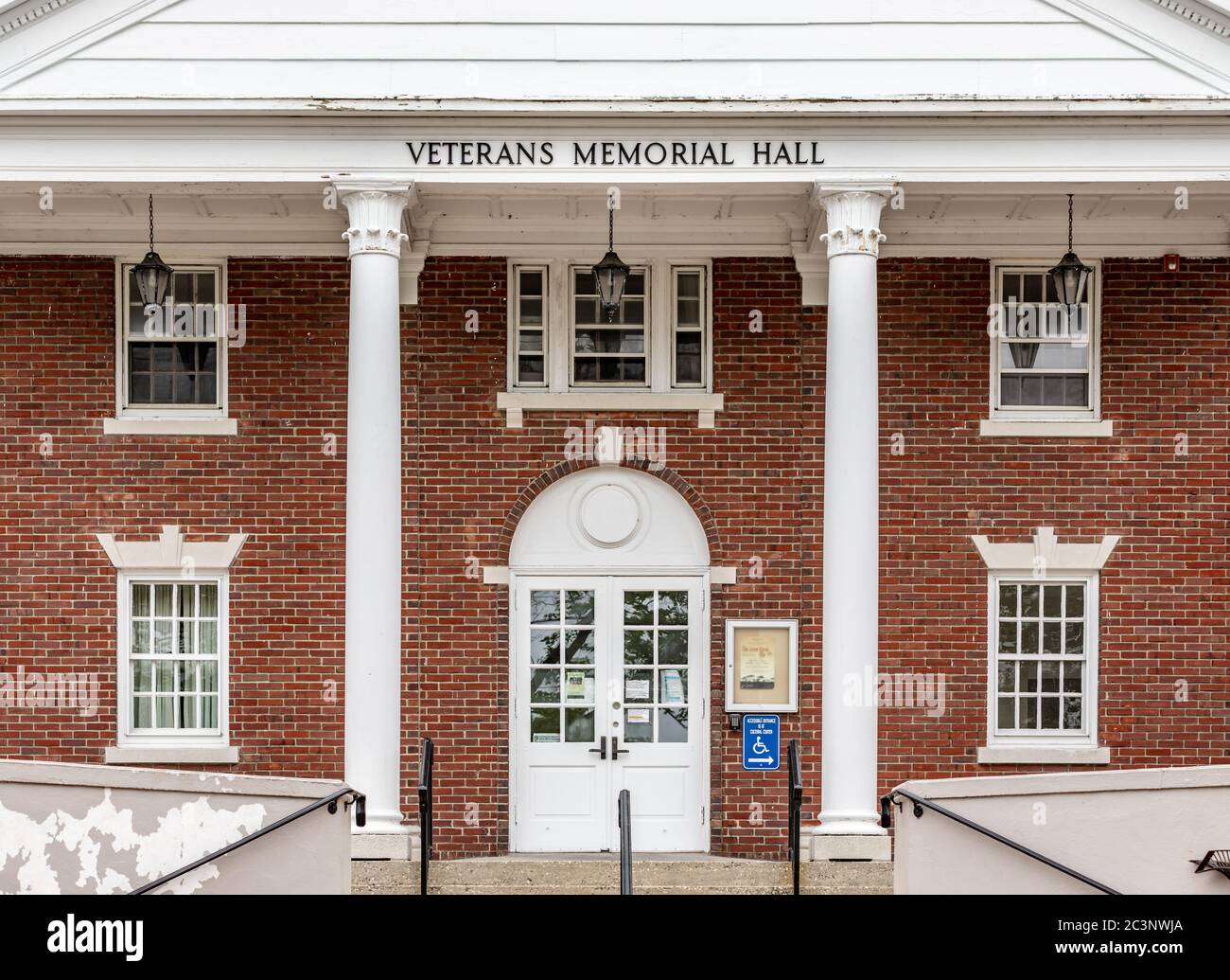 Veterans Memorial Hall in Southampton, NY Stock Photo